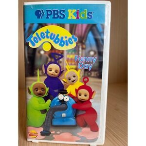 Teletubbies Funny Day VHS 1999 PBS Kids Vintage Media Tinky Winky Dipsy Po